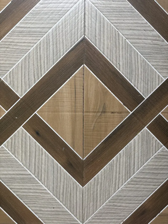 Patterned vinyl flooring sample